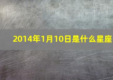 2014年1月10日是什么星座