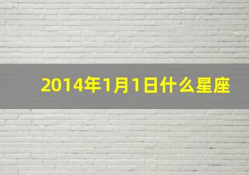 2014年1月1日什么星座