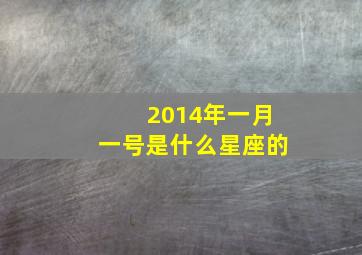 2014年一月一号是什么星座的