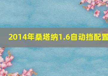 2014年桑塔纳1.6自动挡配置