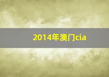 2014年澳门cia