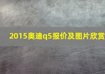 2015奥迪q5报价及图片欣赏