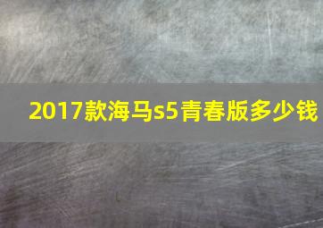 2017款海马s5青春版多少钱