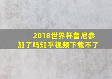 2018世界杯鲁尼参加了吗知乎视频下载不了