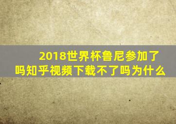 2018世界杯鲁尼参加了吗知乎视频下载不了吗为什么