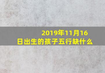 2019年11月16日出生的孩子五行缺什么