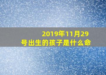 2019年11月29号出生的孩子是什么命