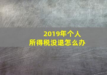 2019年个人所得税没退怎么办