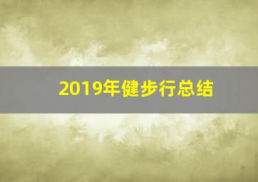 2019年健步行总结