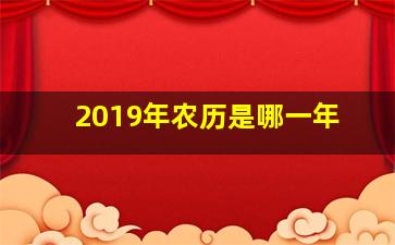 2019年农历是哪一年