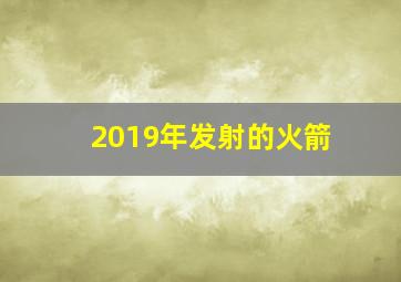 2019年发射的火箭