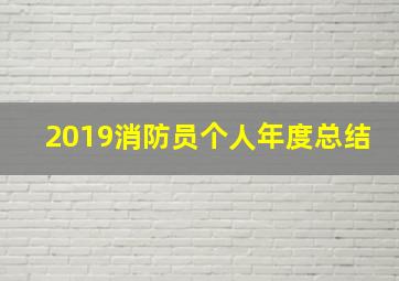 2019消防员个人年度总结