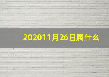 202011月26日属什么