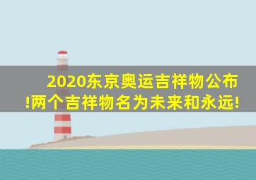 2020东京奥运吉祥物公布!两个吉祥物名为未来和永远!