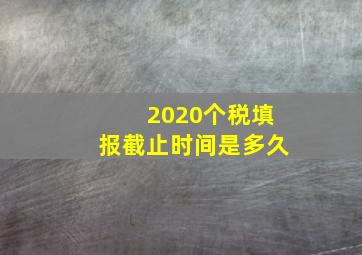 2020个税填报截止时间是多久