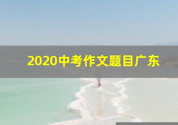 2020中考作文题目广东