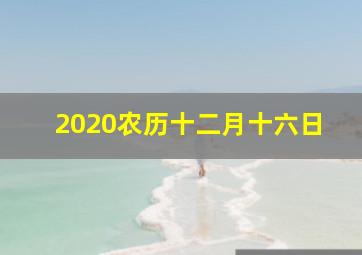 2020农历十二月十六日