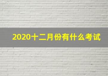 2020十二月份有什么考试