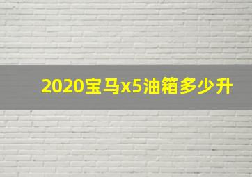 2020宝马x5油箱多少升