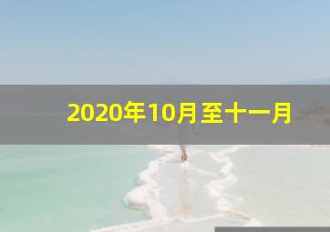 2020年10月至十一月