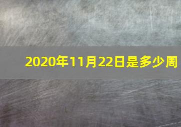 2020年11月22日是多少周