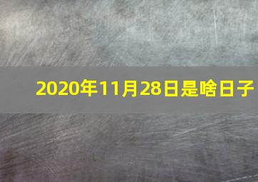 2020年11月28日是啥日子