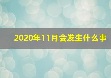 2020年11月会发生什么事