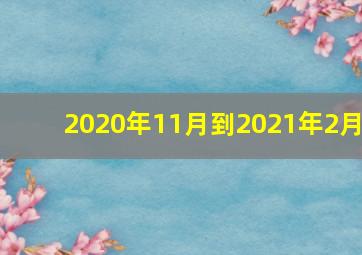 2020年11月到2021年2月