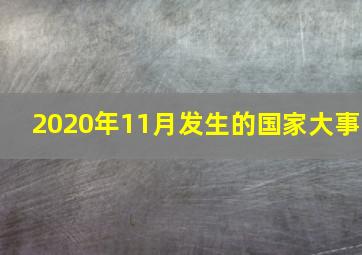 2020年11月发生的国家大事