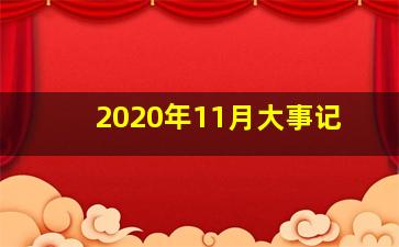 2020年11月大事记