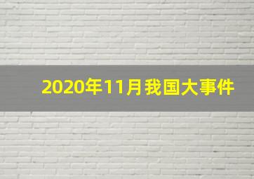 2020年11月我国大事件