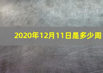 2020年12月11日是多少周