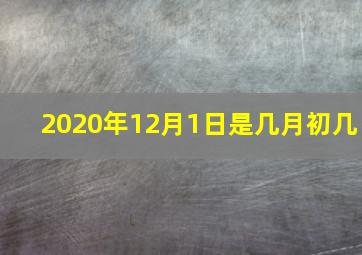 2020年12月1日是几月初几