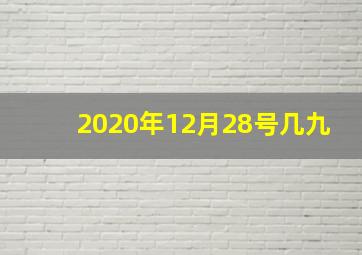 2020年12月28号几九