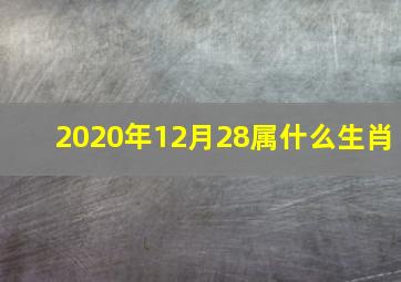 2020年12月28属什么生肖