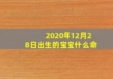 2020年12月28日出生的宝宝什么命