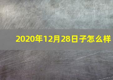 2020年12月28日子怎么样