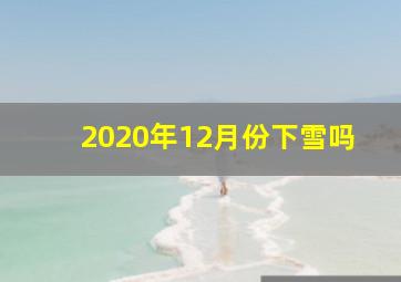 2020年12月份下雪吗