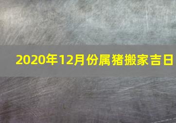 2020年12月份属猪搬家吉日