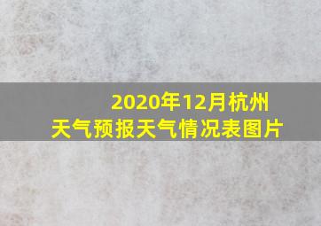 2020年12月杭州天气预报天气情况表图片