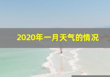 2020年一月天气的情况