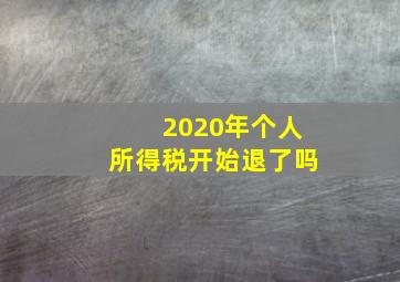 2020年个人所得税开始退了吗