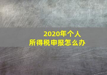 2020年个人所得税申报怎么办