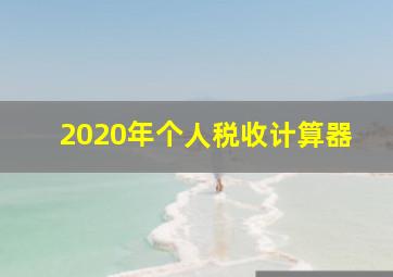 2020年个人税收计算器