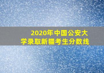 2020年中国公安大学录取新疆考生分数线