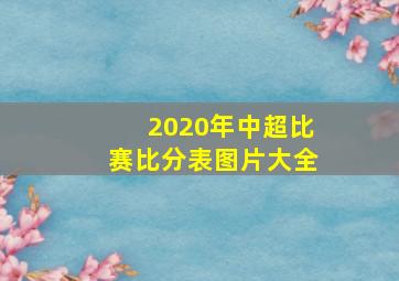 2020年中超比赛比分表图片大全