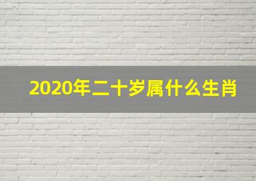 2020年二十岁属什么生肖