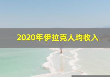 2020年伊拉克人均收入