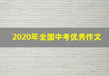 2020年全国中考优秀作文