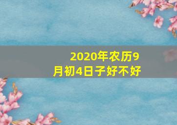 2020年农历9月初4日子好不好